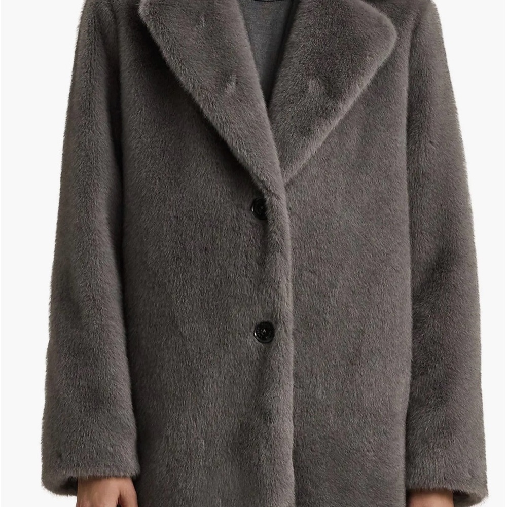 Ralph Laurent Women's Gray Faux Fur Coat